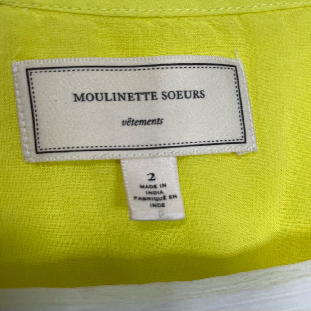 Moulinette Soeurs Yellow And White Blouse - Picture 4 of 8